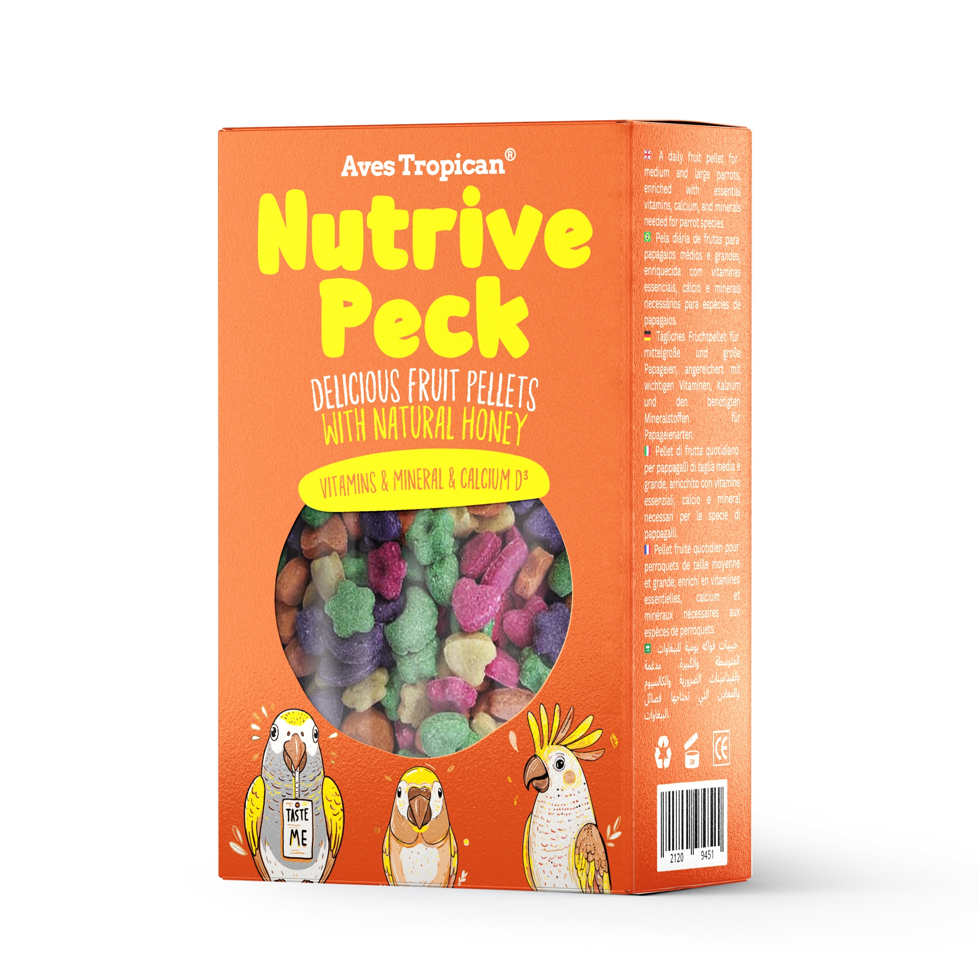 پلت میوه ای گل و ستاره سایز متوسط مخصوص طوطی سانان آوس تروپیکن برزیل